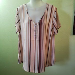 Torrid Vertical Striped Blouse